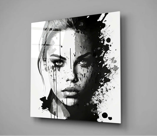 Woman Glass Wall Art || Designer Collection