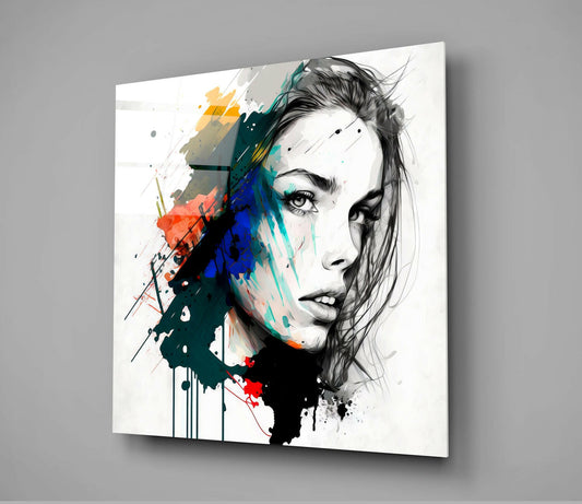 Woman Glass Wall Art || Designer Collection