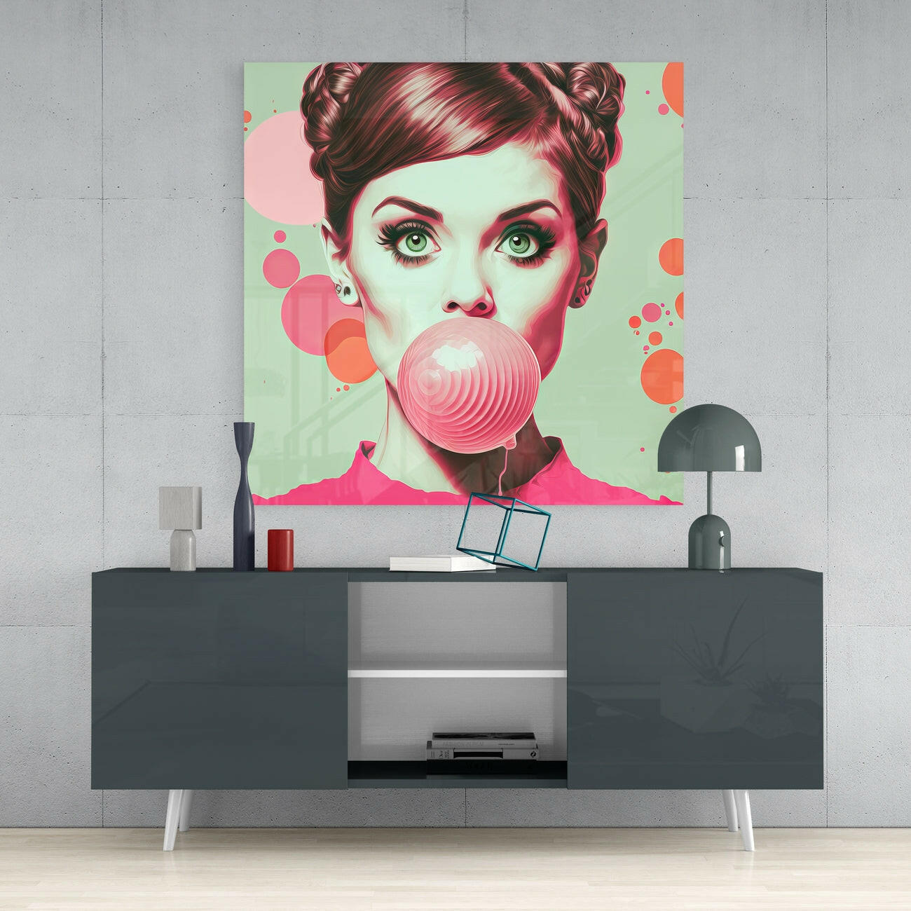Audrey Hepburn Glass Wall Art || Designers Collection