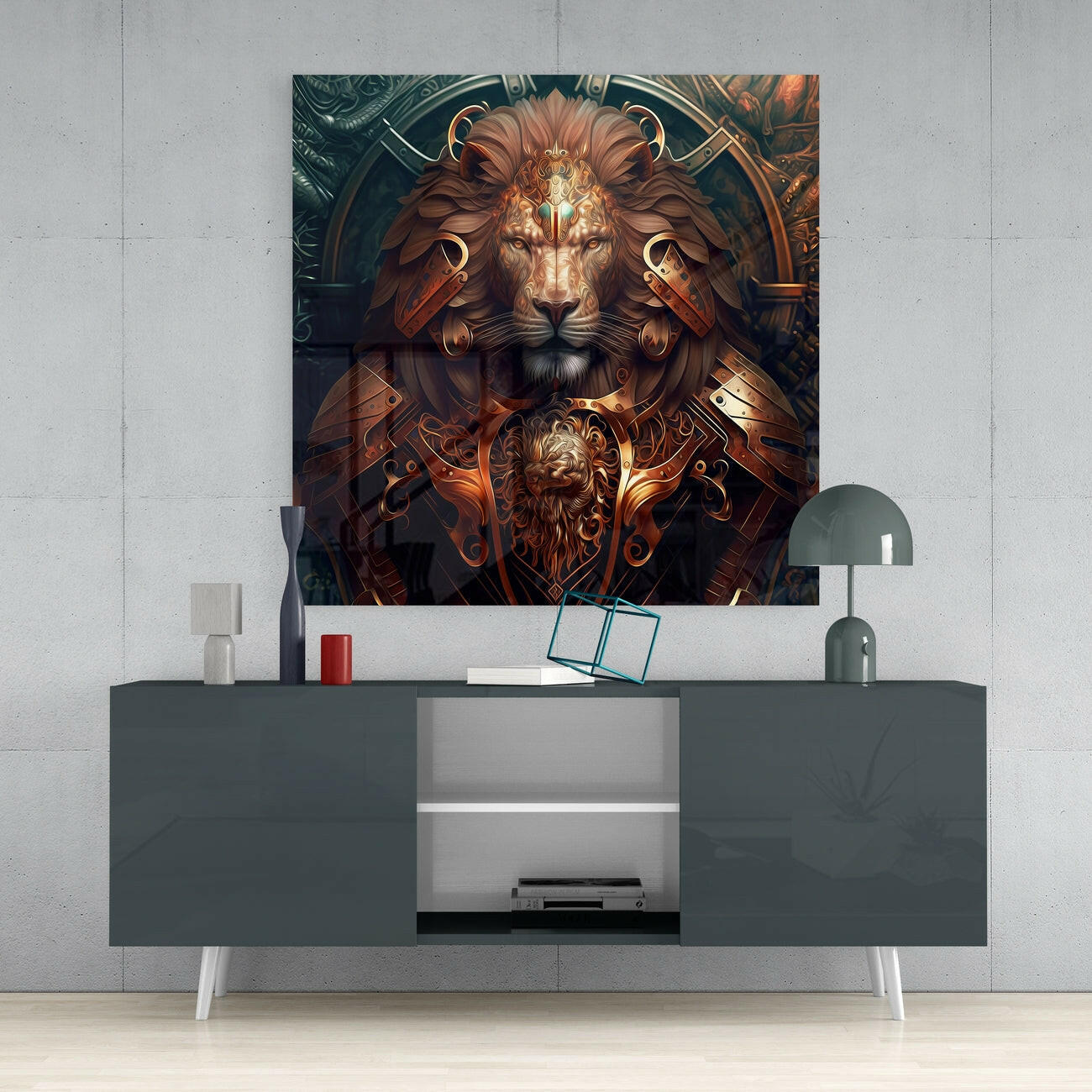 Lion King Glass Wall Art || Designer Collection