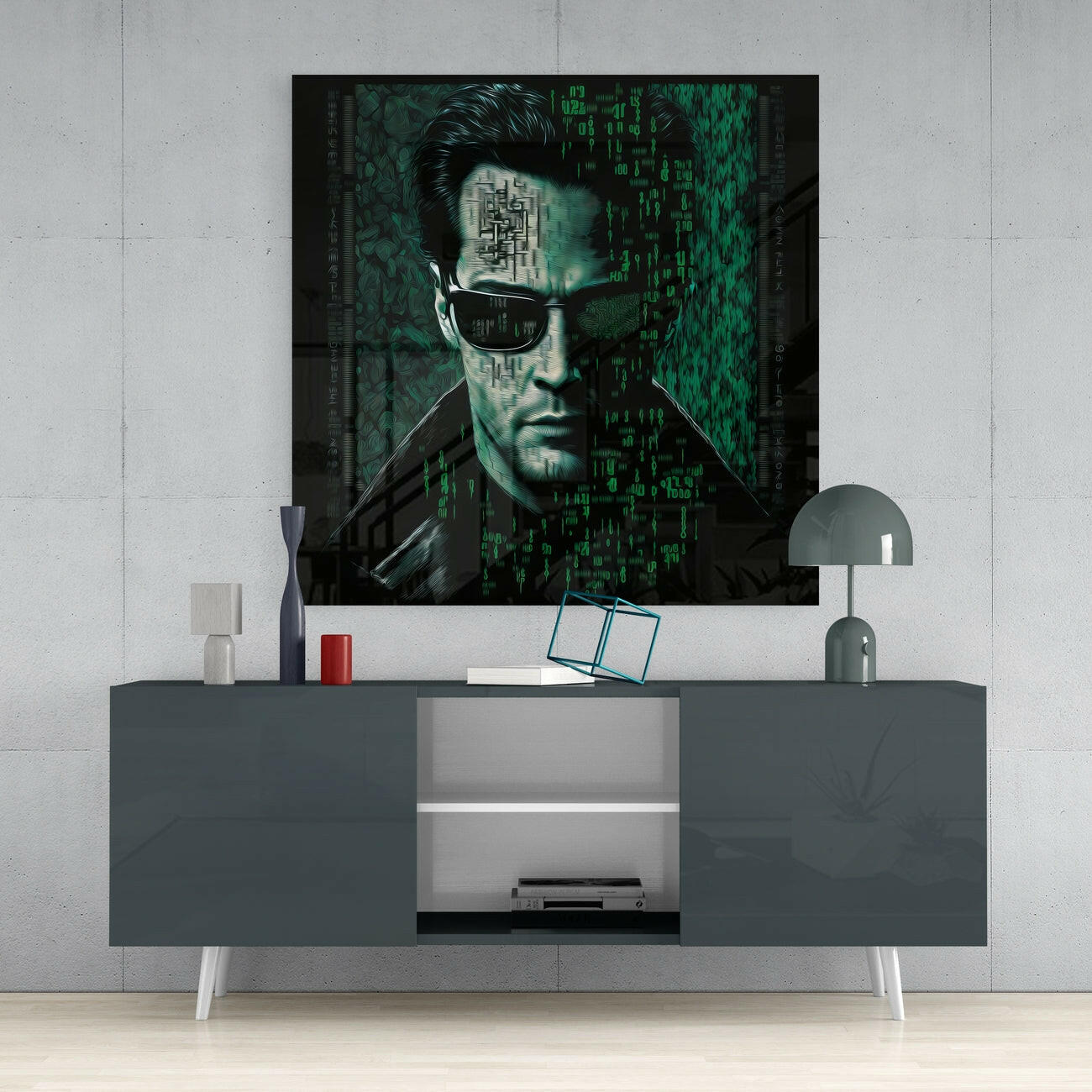 Matrix Glass Wall Art || Designer Collection