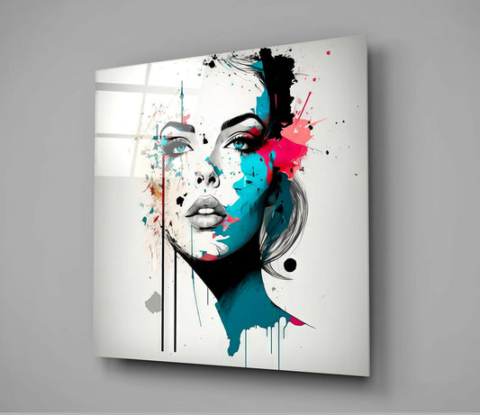 Woman Glass Wall Art || Designer Collection