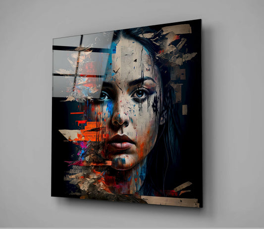 Woman Glass Wall Art || Designer Collection