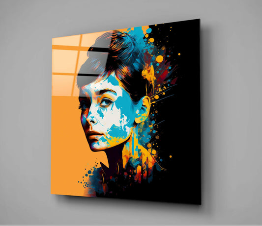 Audrey Hepburn Glass Wall Art || Designers Collection