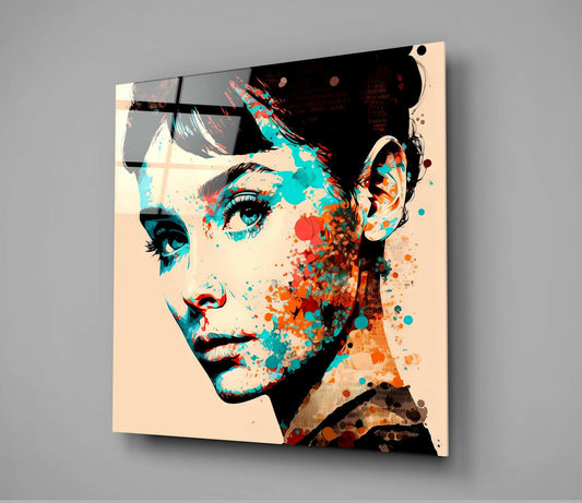 Audrey Hepburn Glass Wall Art || Designers Collection