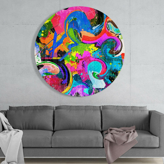The Cycle of Colors Glass Wall Art