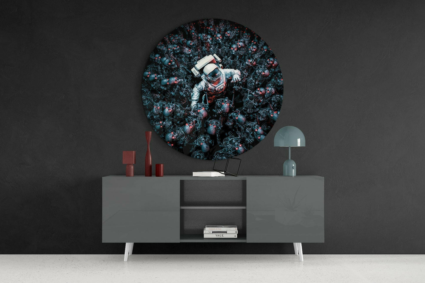 Android Cemetery Glass Wall Art
