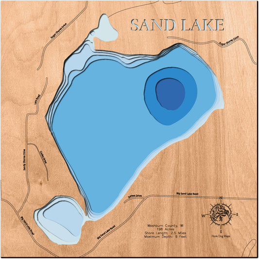 Sand Lake in Washburn County, Wisconsin