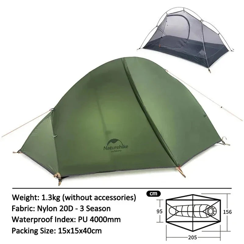 Naturehike One Person Ultralight Cycling Tent Waterproof Double Layer
