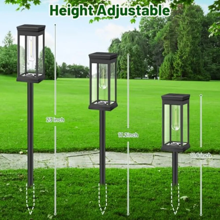 Solar Pathway Lights Outdoor 8 Pack Waterproof Brighter LED Garden