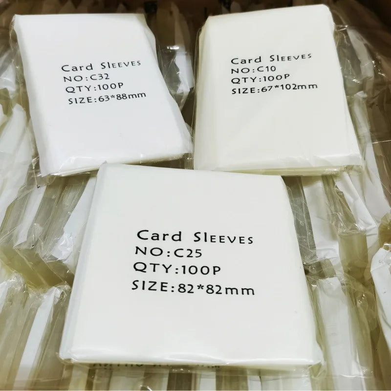 100pcs/set Various Sizes Transparent Card Sleeves Magic Card Game Tarot Poker Cards Protector Board Game Card Sleeves