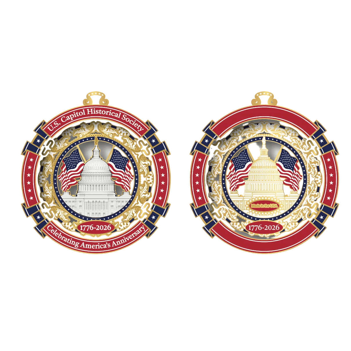 USCHS America 250 Commemorative Marble Ornament