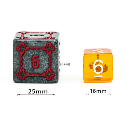 Huge Black Castle Dice Set - 25mm