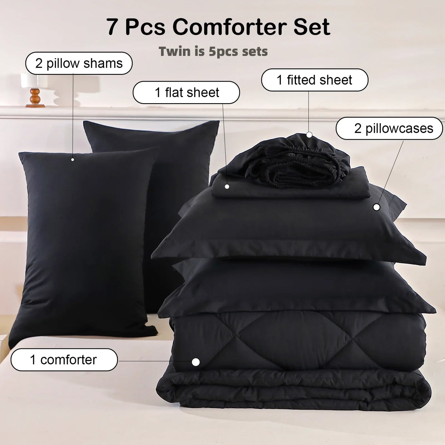 EasYum Bedding Sets 5 To 7 Piece Comforter Sheet Pillowcases