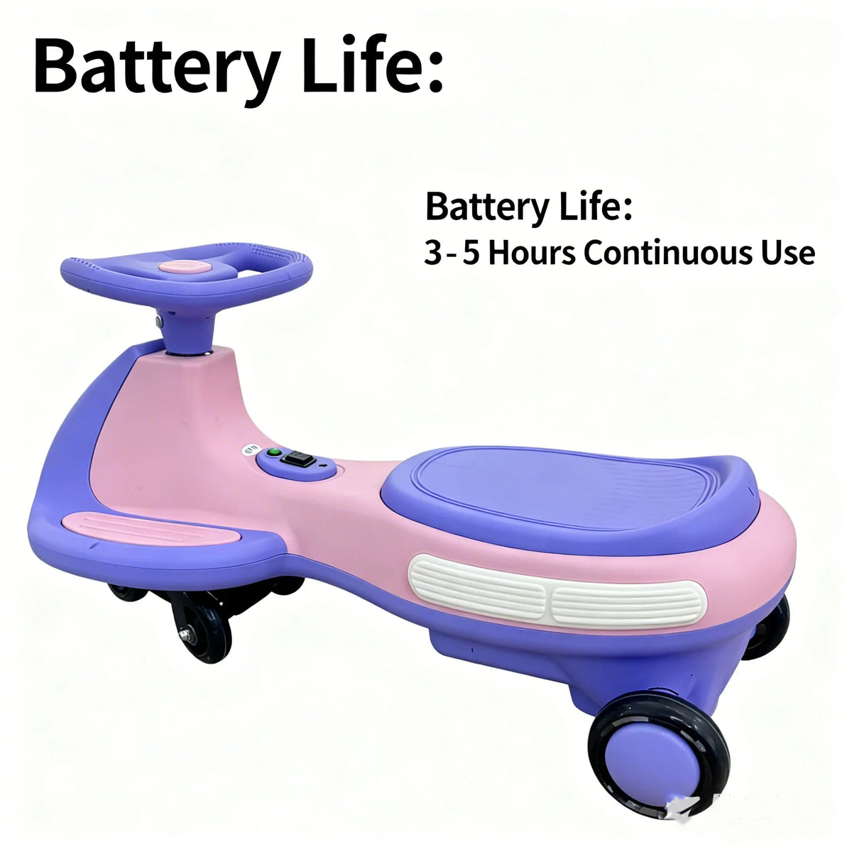 2-In-1 Ride on Wiggle Car, Pedal-Powered Swing Toy with 2 Speeds, Anti-Tipping Capacity Ideal Present for Birthdays