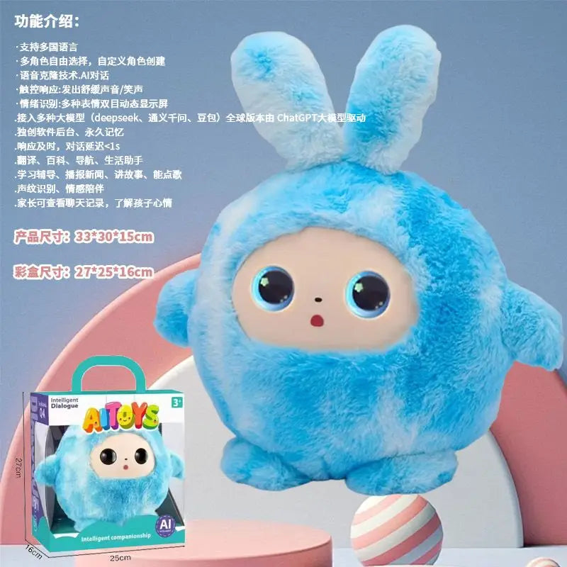 AI Intelligent Interactive Plush Doll Toy Voice Talking Chat Kids Early Educational Robot Electronic Pet Gift for Boys Girls