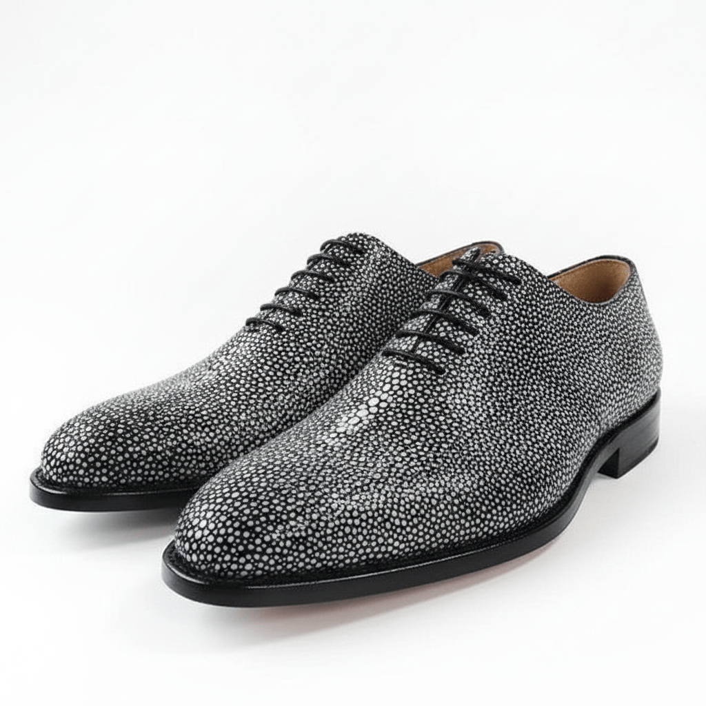 Maurice King Custom Made Stingray Lace-Up Shoe - Grey