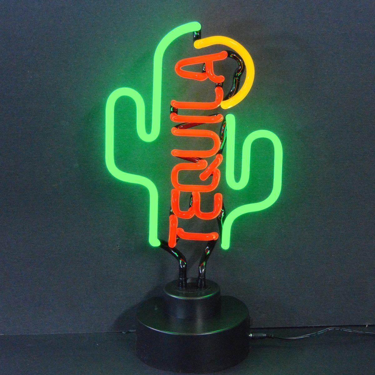 Tequila Cactus Neon Sculpture