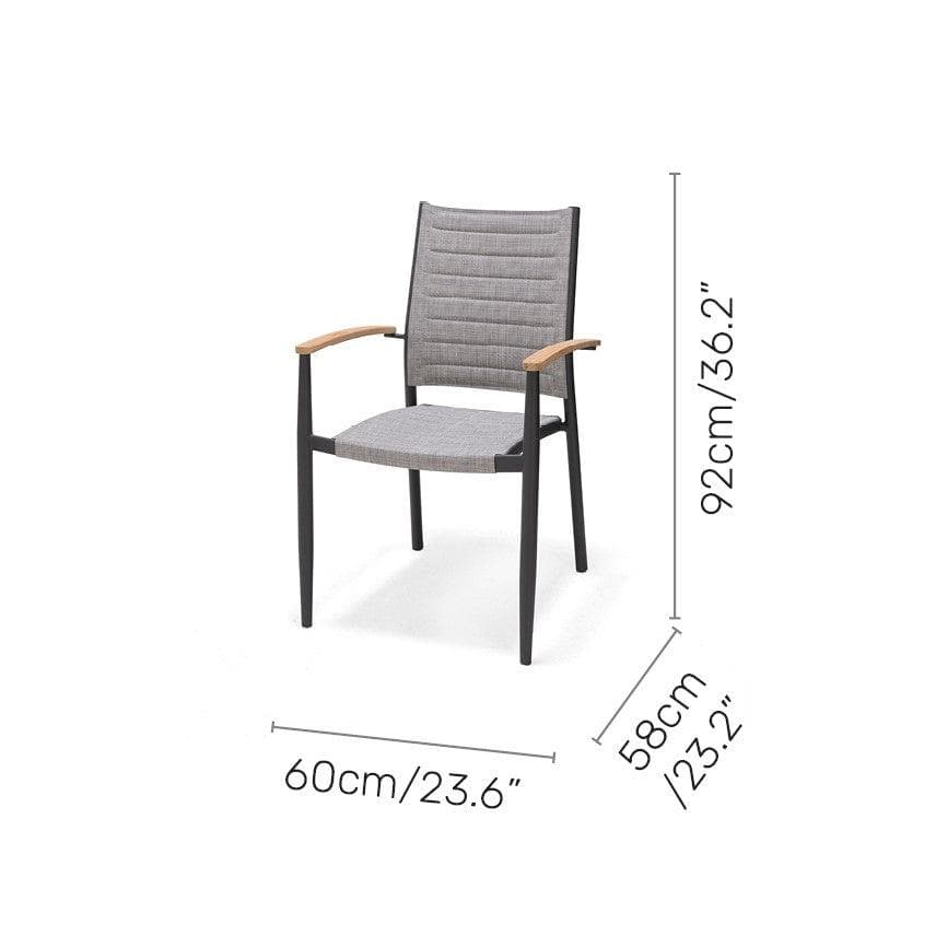 Topaz 9 Piece Teak Big Rectangular Dining Set