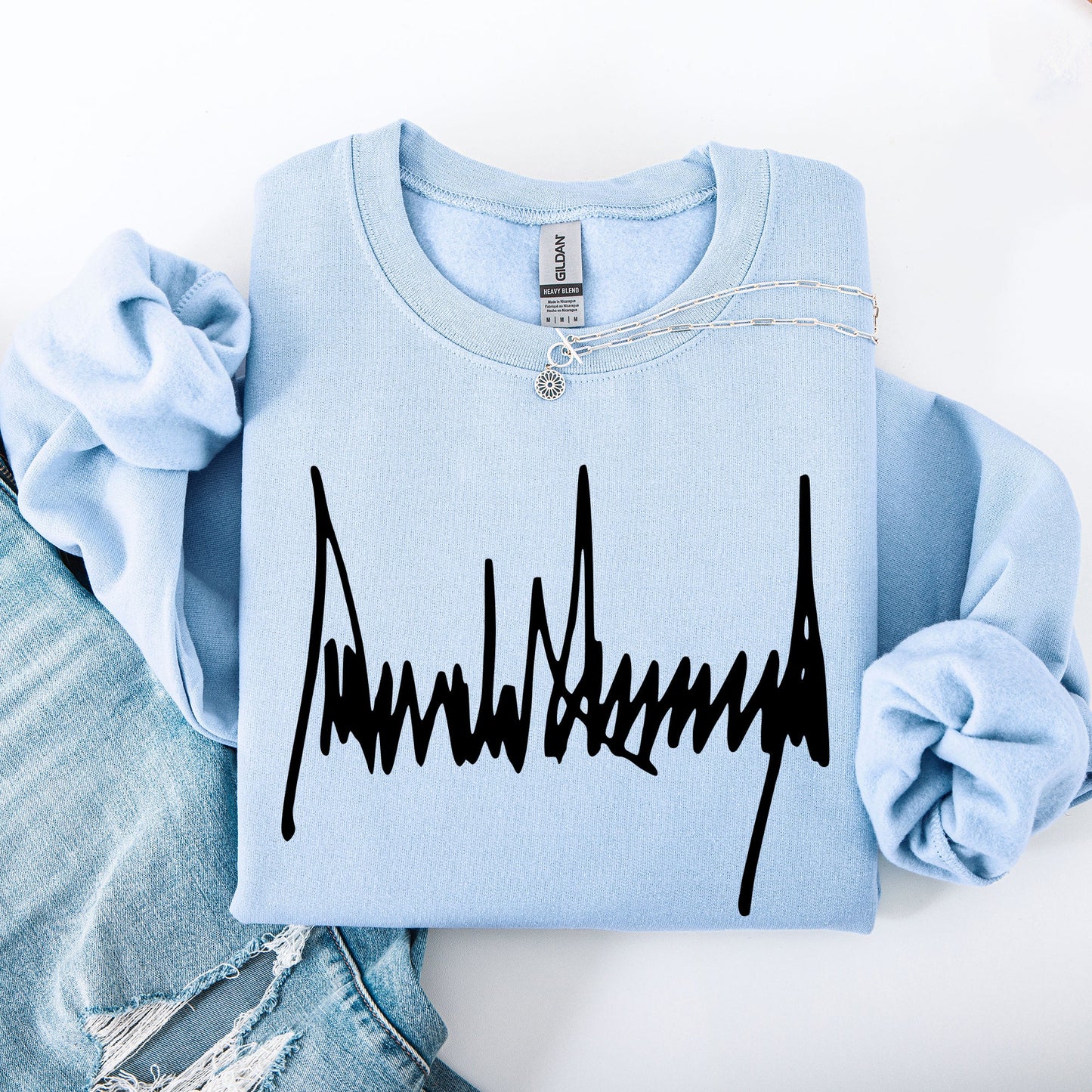 Trump Signature Patriotic USA 4th Of July Political Statement Limited Edition Sweatshirt