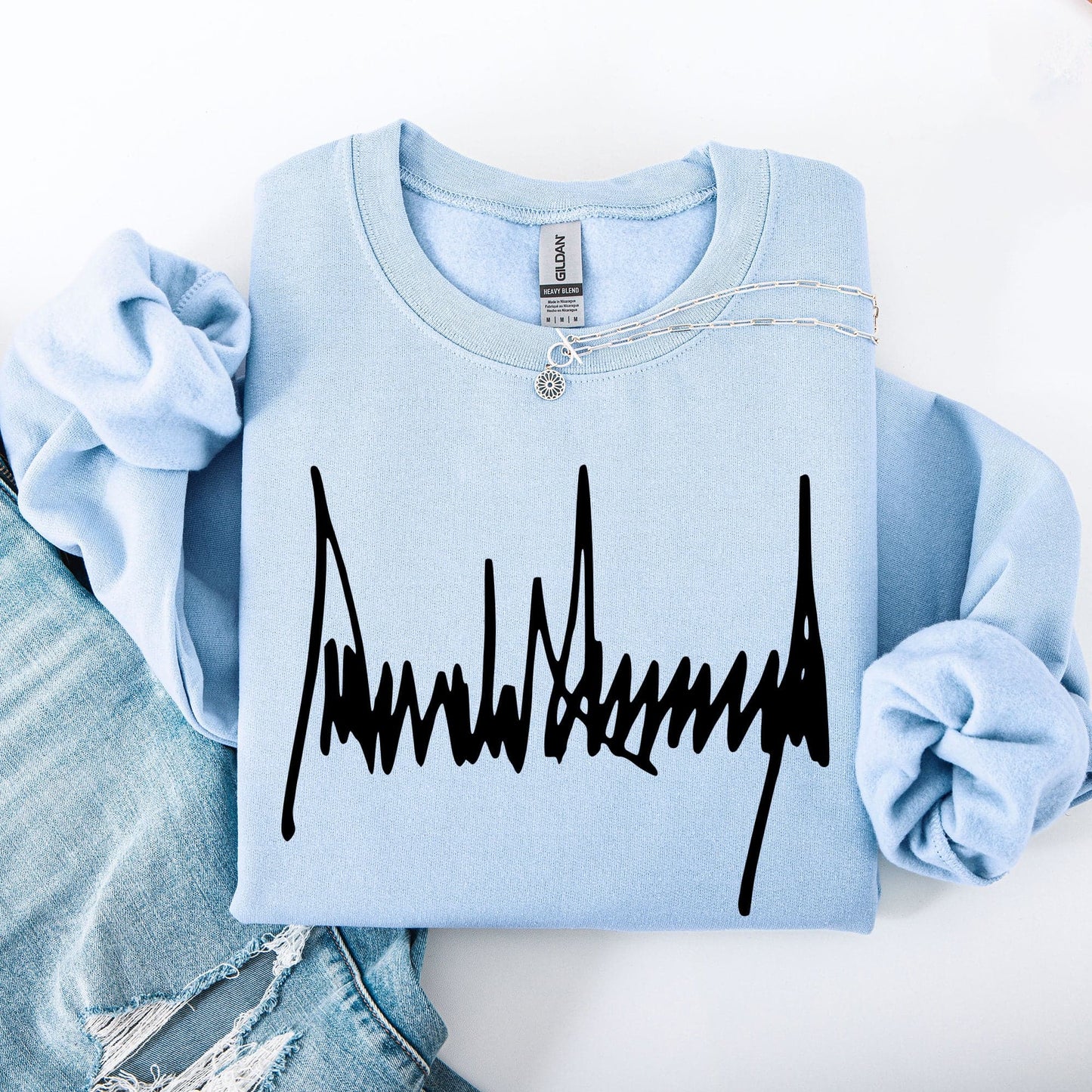 Trump Signature Patriotic USA 4th Of July Political Statement Limited Edition Sweatshirt