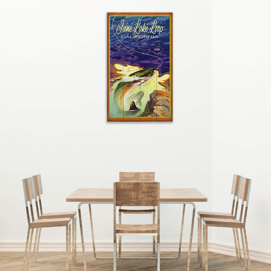 Fly Fishing at June Lake Loop - Wood & Metal Wall Art