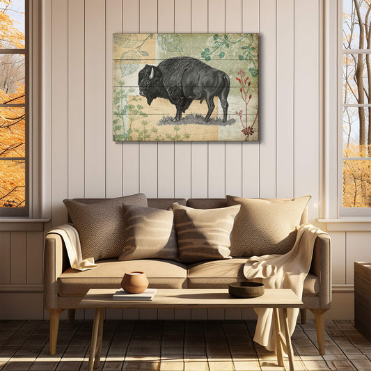 Wildwood Bison - Wood & Metal Wall Art