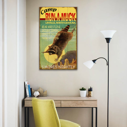 Camp Run-a-Muck - Wood & Metal Wall Art