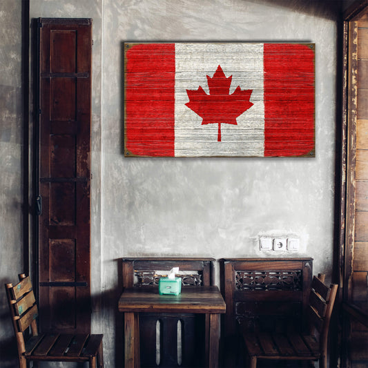 Canadian Flag - Wood & Metal Wall Art