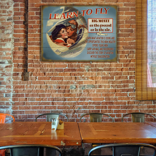 Learn to Fly: Generic - Wood & Metal Wall Art