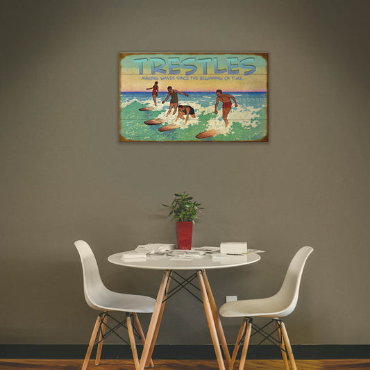 Riding the Waves: Surf Edition - Wood & Metal Wall Art
