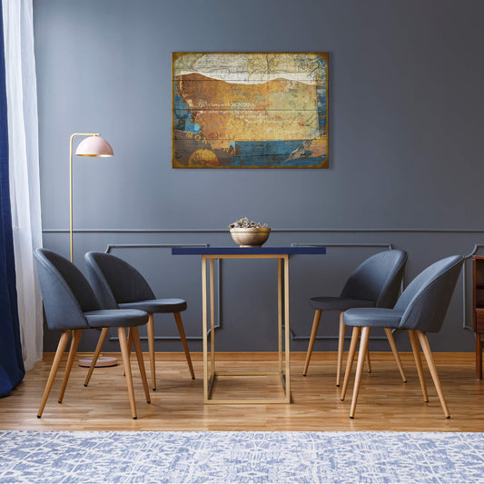 Sentimental States: Montana - Wood & Metal Wall Art