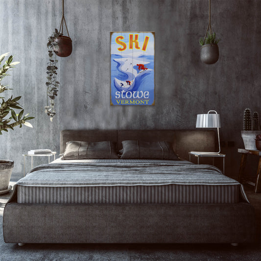 Ski Bowl - Wood & Metal Wall Art