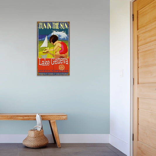 Fun in the Sun Girl - Wood & Metal Wall Art