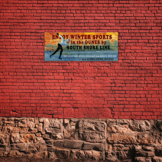 Enjoy Winter Sports - Wood & Metal Wall Art