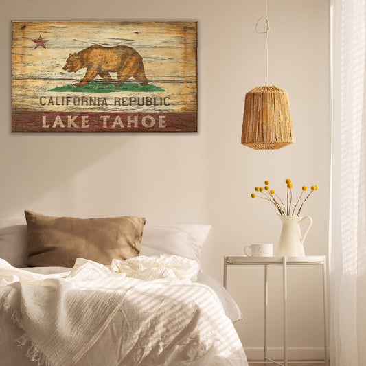 The Republic of California State Flag - Wood & Metal Wall Art