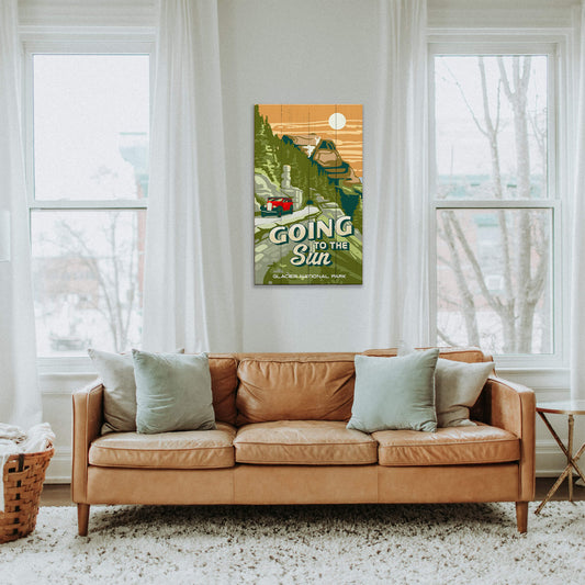Going to the Sun Glacier National Park: Smooth Finish - Wood & Metal Wall Art