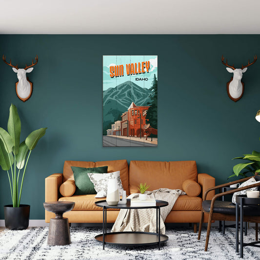 Sun Valley & Bald Mountain: Smooth Finish - Wood & Metal Wall Art