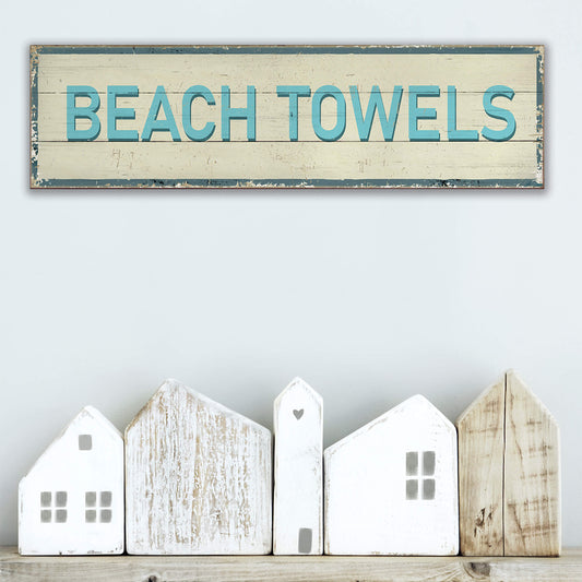 Breezy Beach Towels - Wood & Metal Wall Art