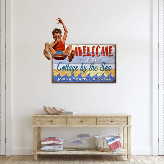 A Boy's Jump for Joy: Brunette - Wall Decor