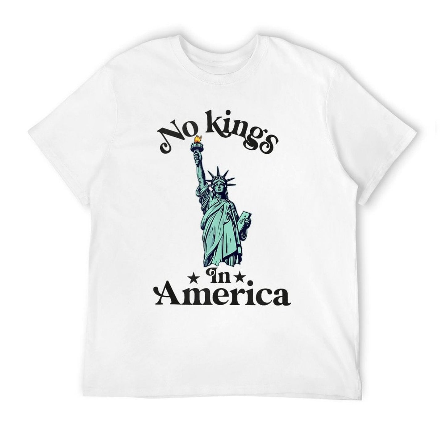 No Kings in America Flag Protest Save Democracy Heathered Texture T-Shirt