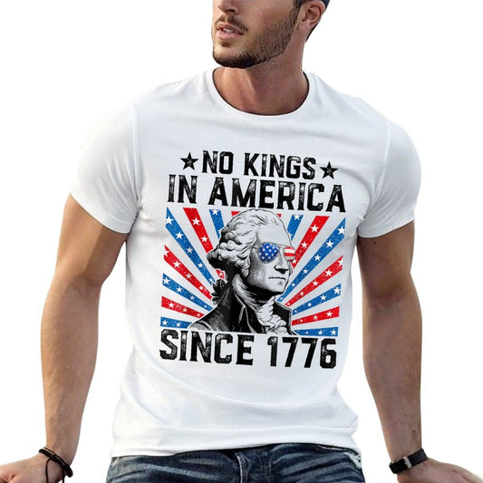 No Kings In America Since 1776 Distressed Lightweight T-Shirt