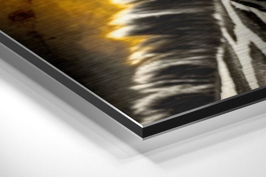 Happy Giraffe Brushed Aluminum Dibond Wall Art