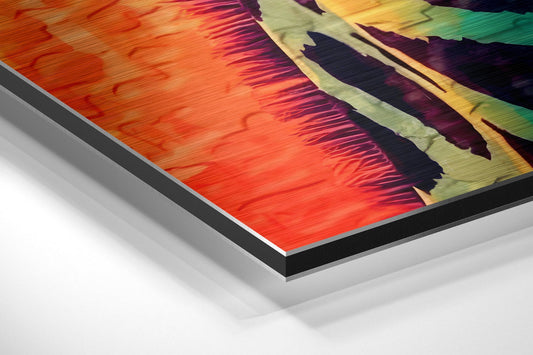 Happy Giraffe Brushed Aluminum Dibond Wall Art