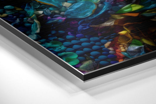 Lips Brushed Aluminum Dibond Wall Art