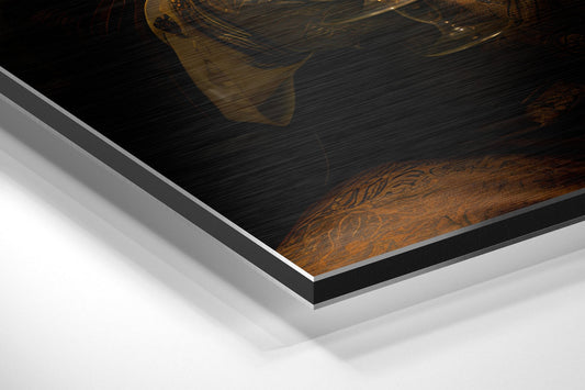 Tiger as a Gentleman Brushed Aluminum Dibond Wall Art