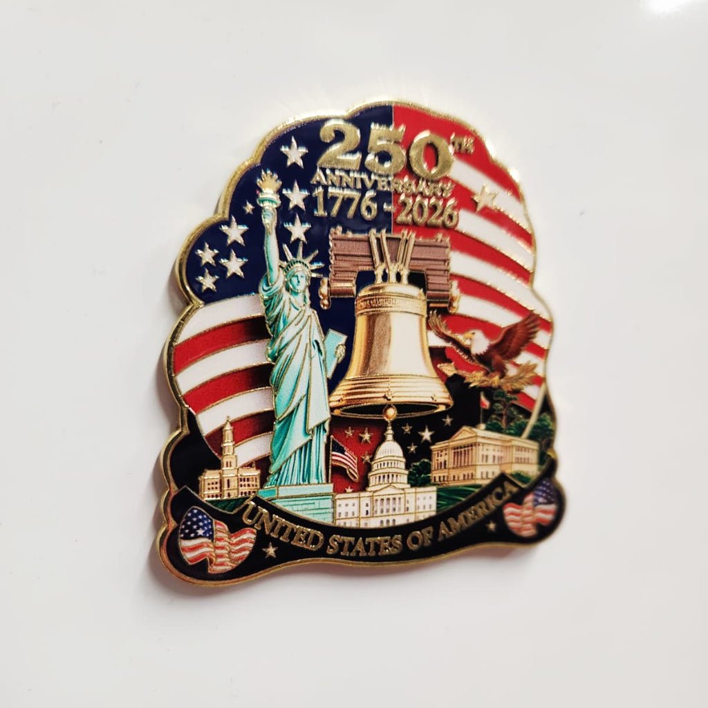 America 250th Commemorative Magnet β Liberty Bell & Lady Liberty Edition