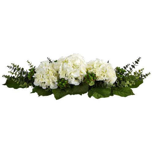 25" Hydrangea and Eucalyptus Artificial Arrangement