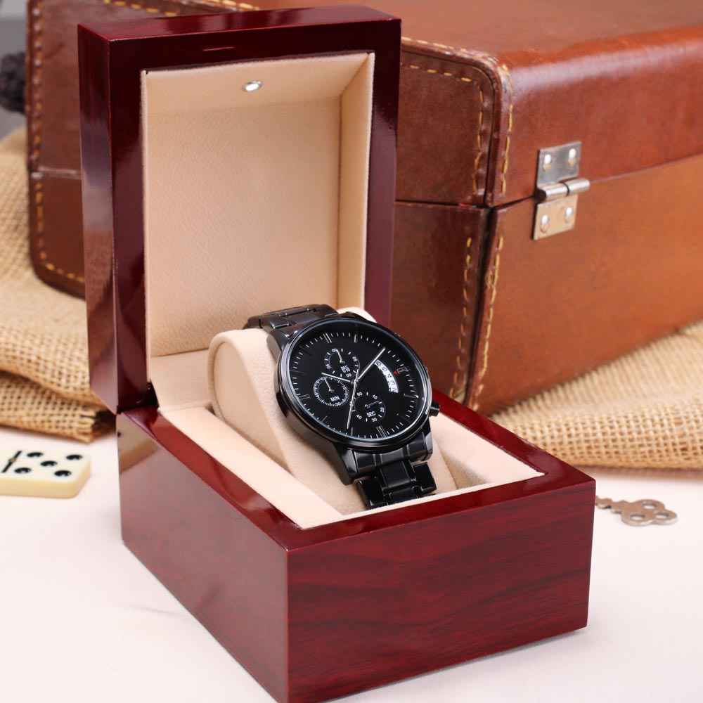 Still Here. Still Ticking. Engraved Chronograph Watch | Epilepsy Awareness Gift