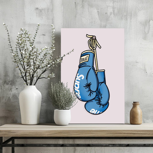 Boxing Gloves Aluminum Art Print, 16x11 Inches, Durable Matte Finish